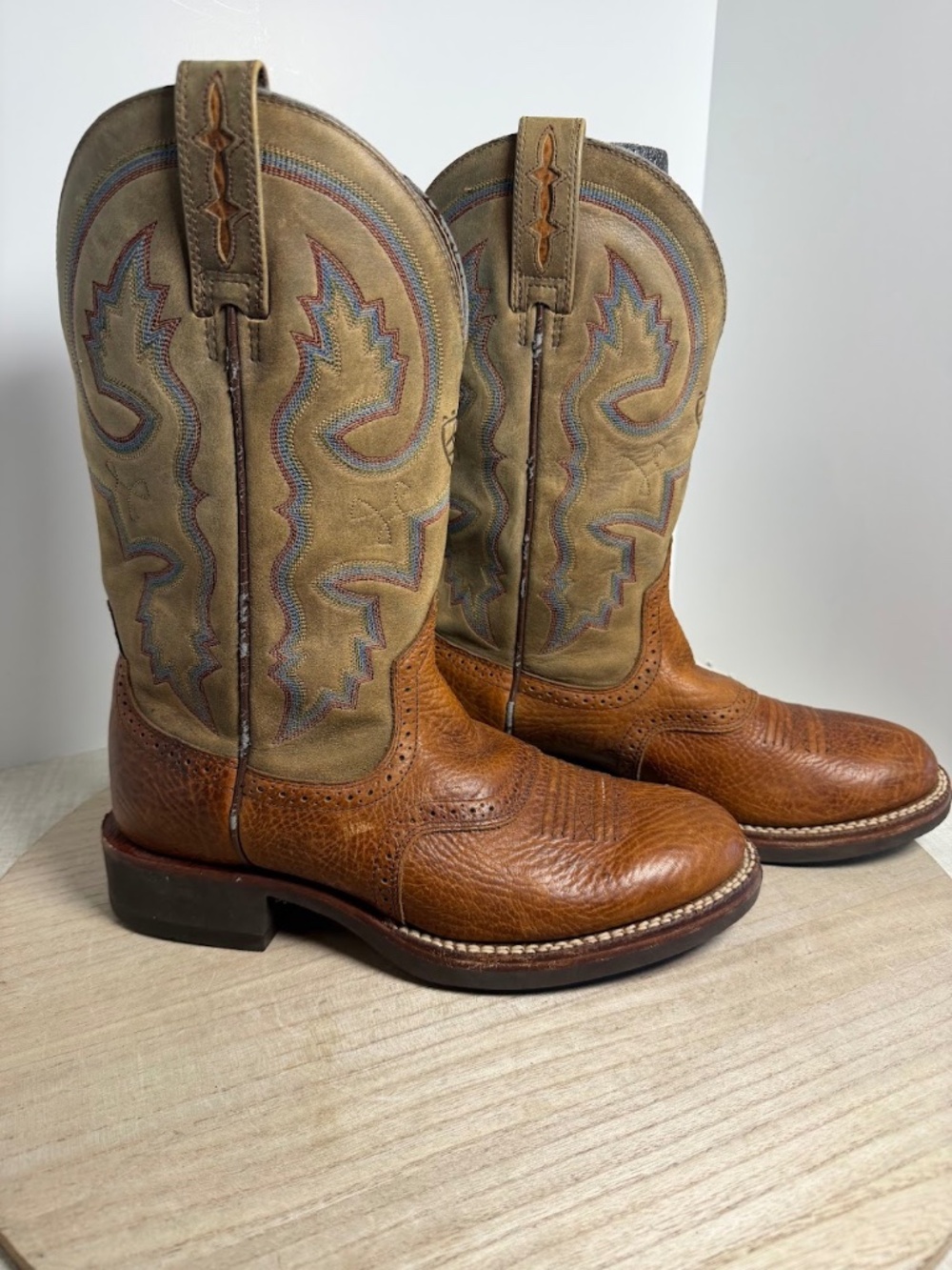 Ariat 10005071 Men’s 7.5D Brown Leather Western Cowboy Boots